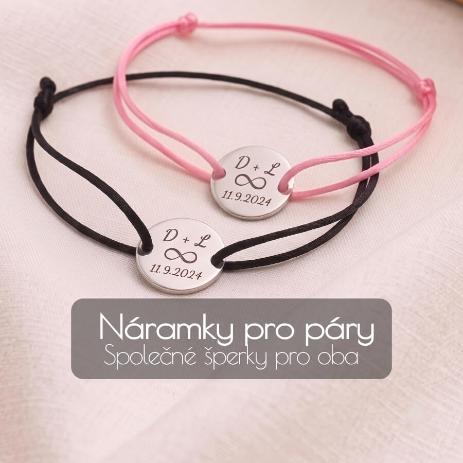 Párové náramky s věnováním